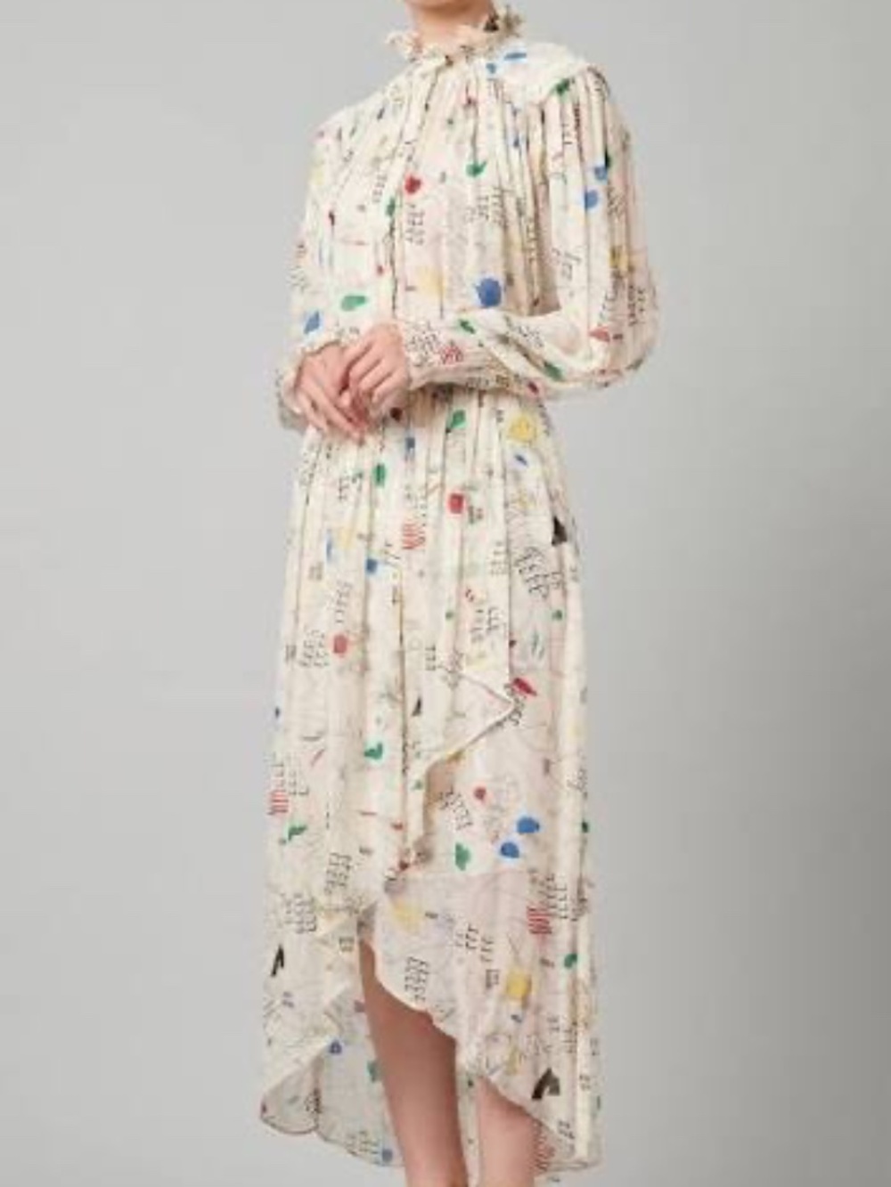 Isabel Marant Étoile Deneza Blouse & Maxi Skirt Matching Set – Multicolor